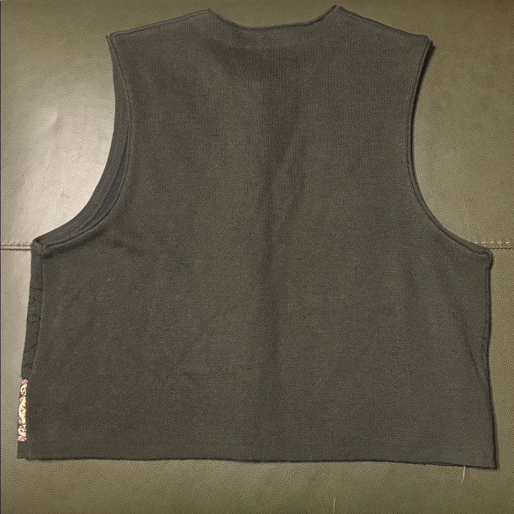 Pendleton Olive Green Embroidered Vest, Size Large Petite - Picture 4 of 5